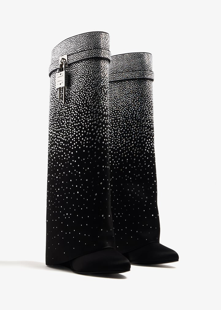 Shark Lock boots with strass