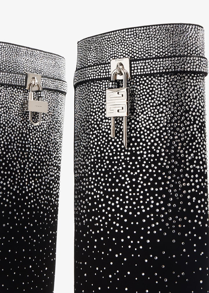 Shark Lock boots with strass