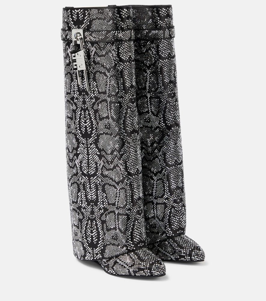 Shark Lock Leather Boots