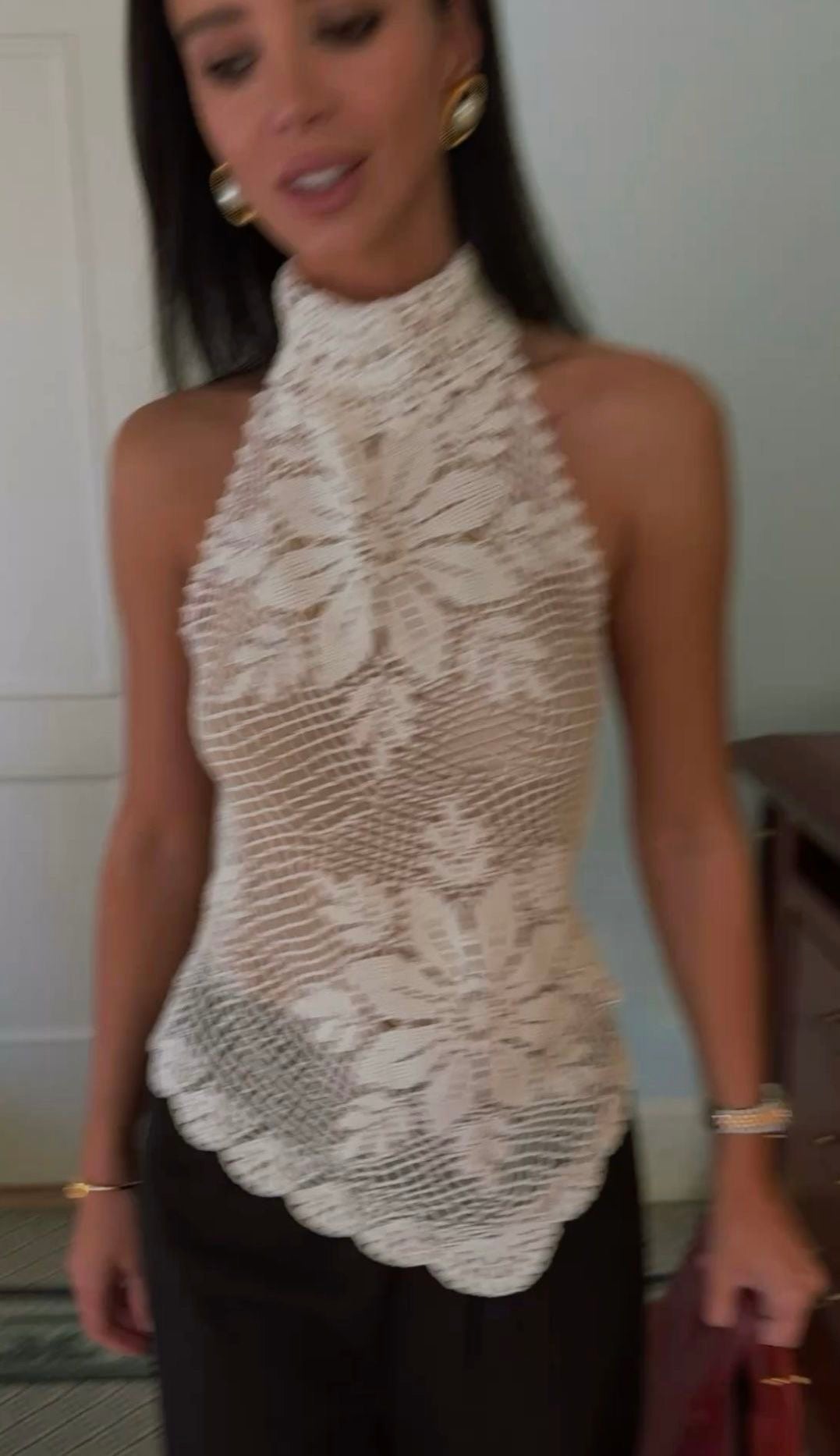 Lace crochet top
