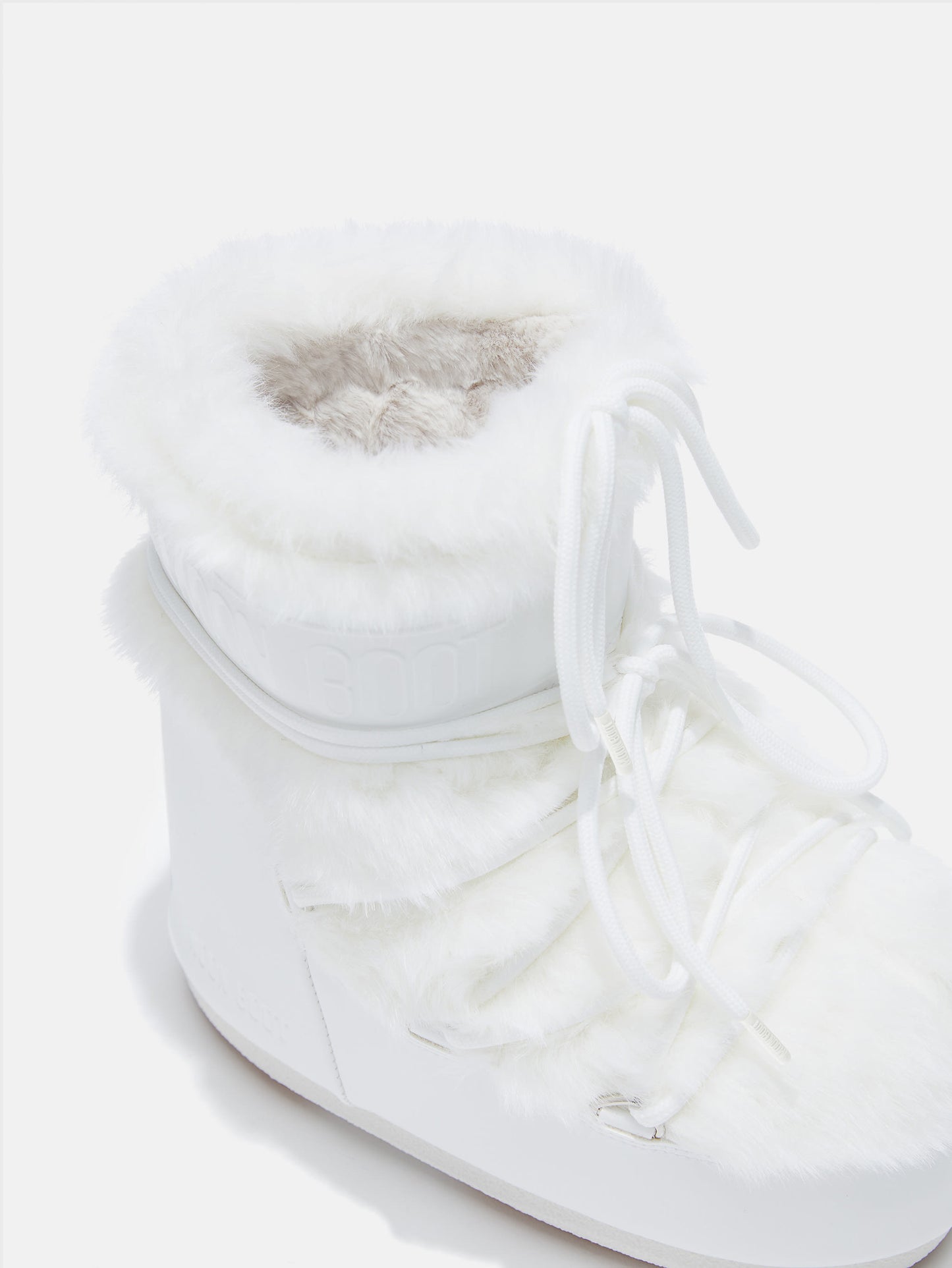 Faux Fur White Boots