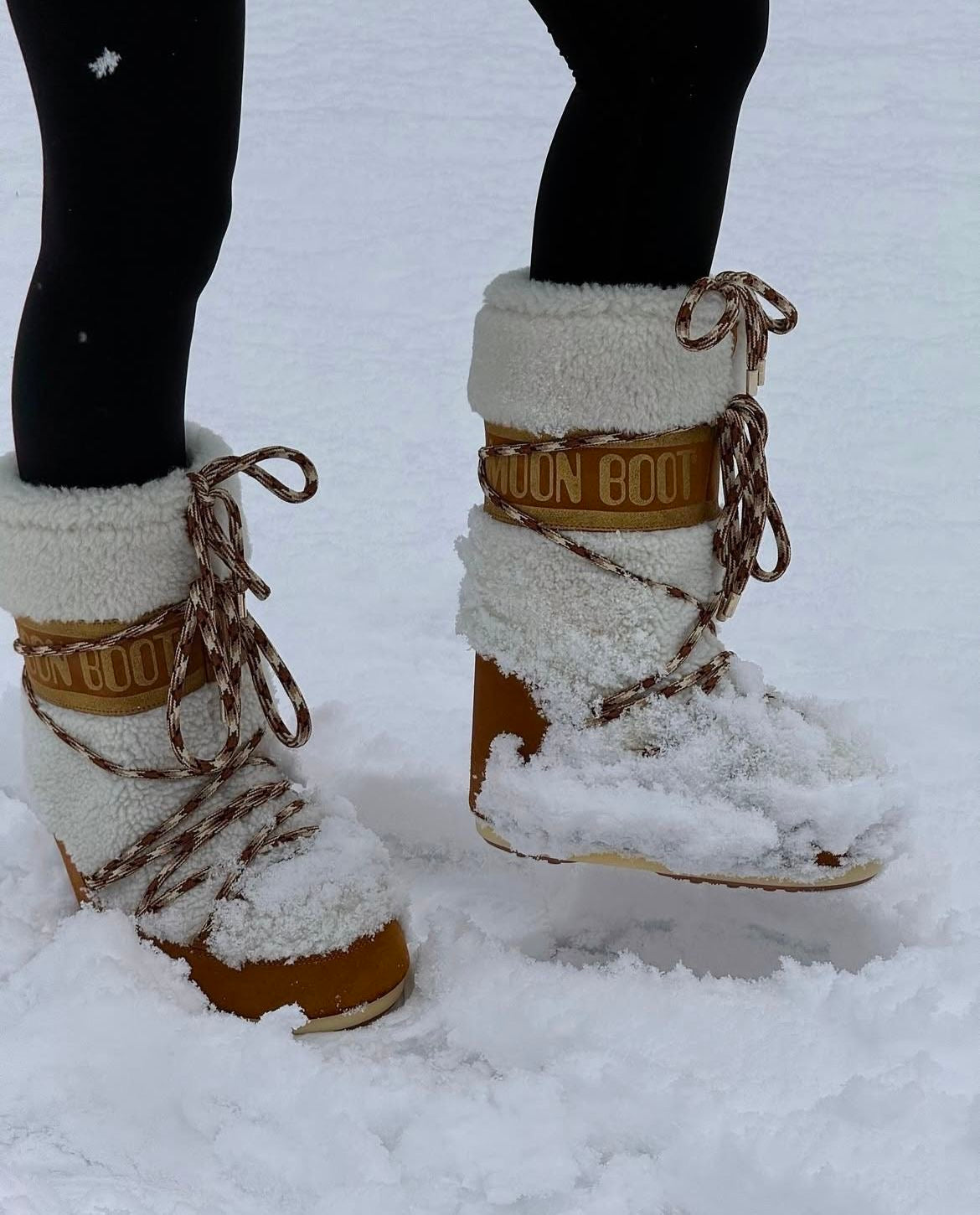 Cream Shearling Boots