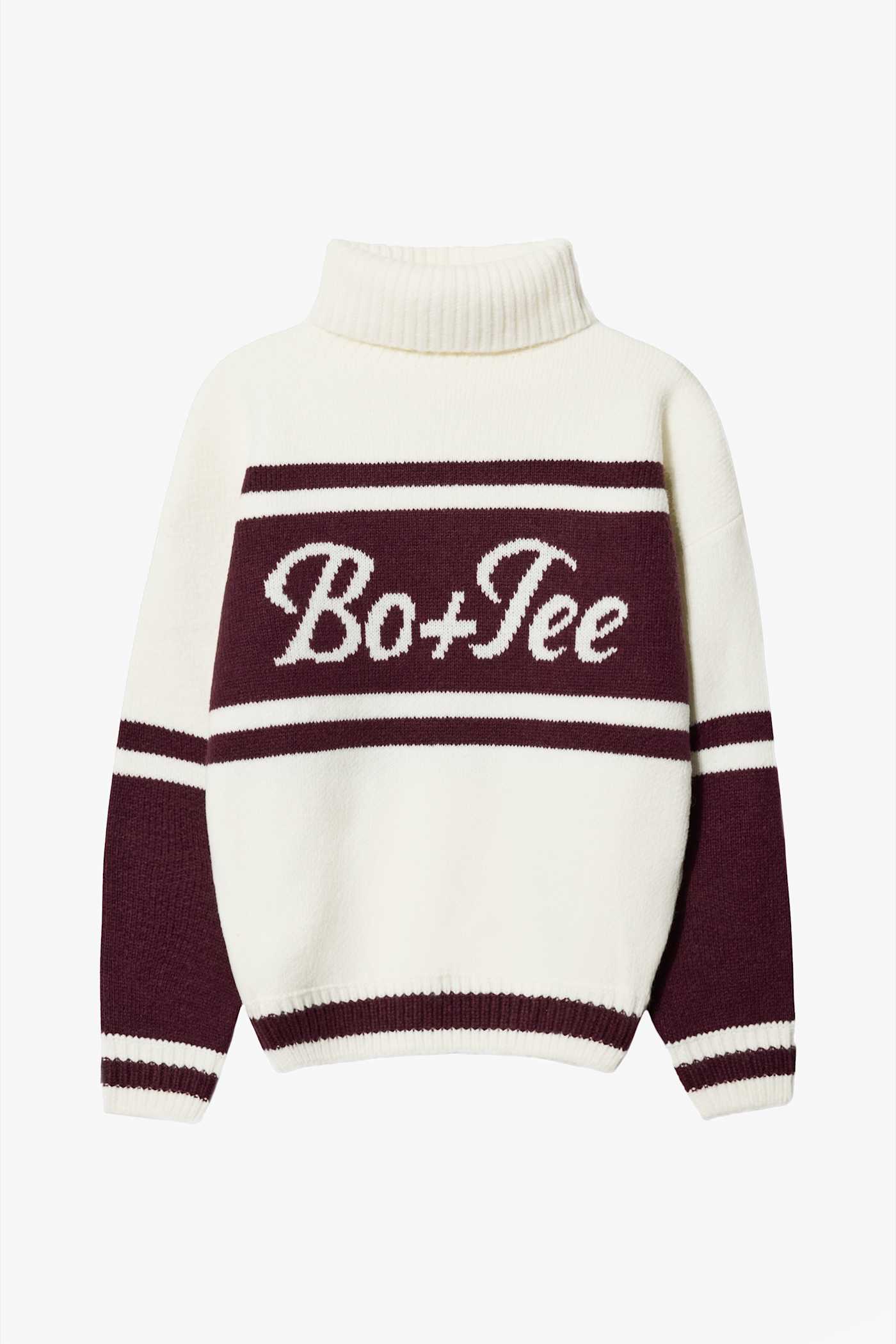 Knit Turtleneck Oversized Jumper in Powder Pink