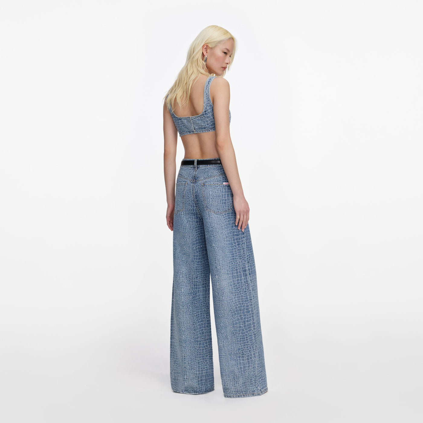 Croc Effect Jeans