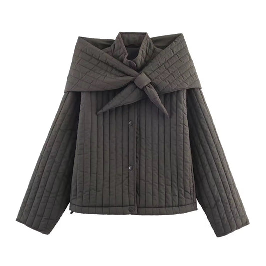 Scarf Puffer Jacket