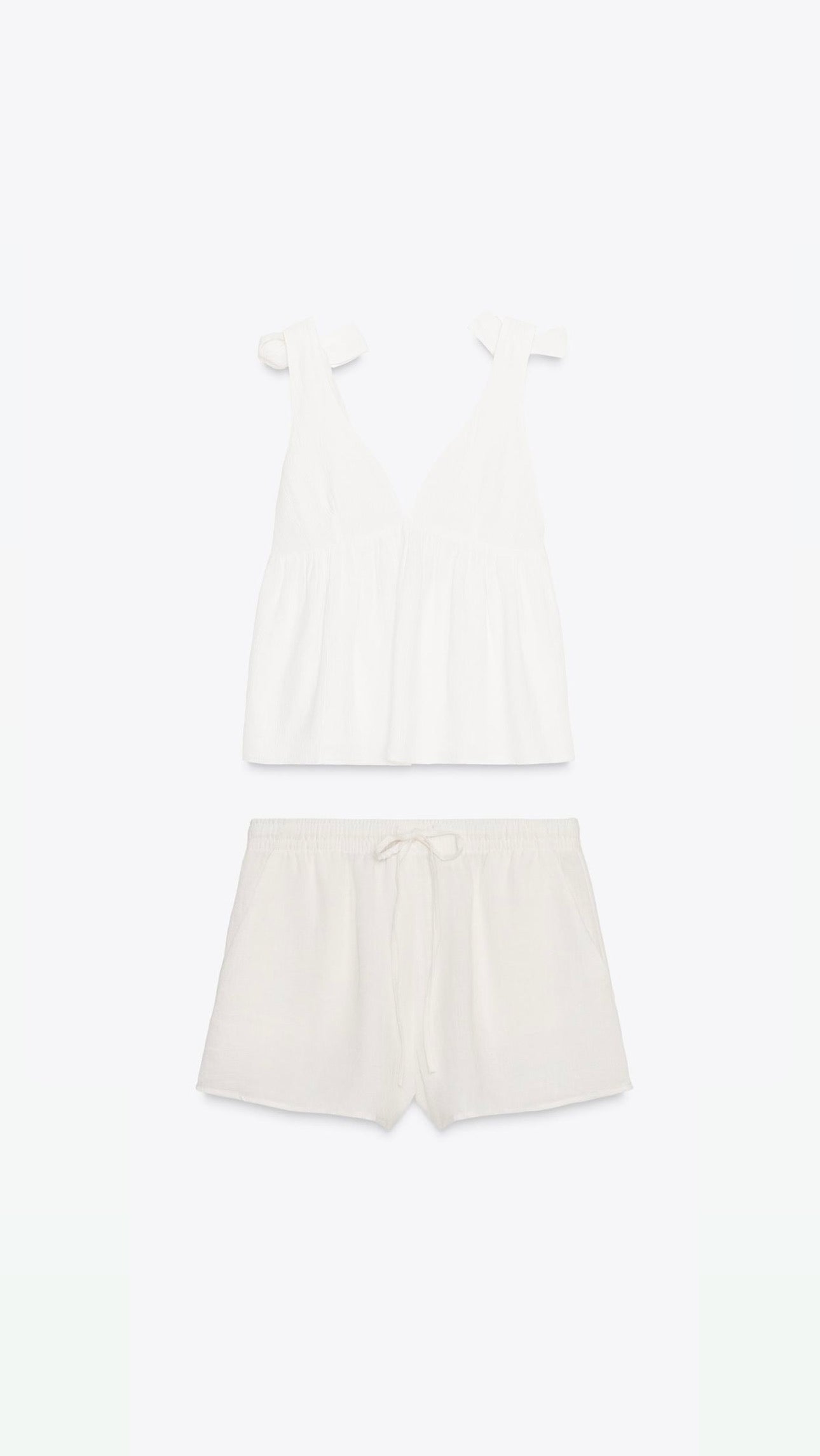 Bow Top And Downstring Shorts