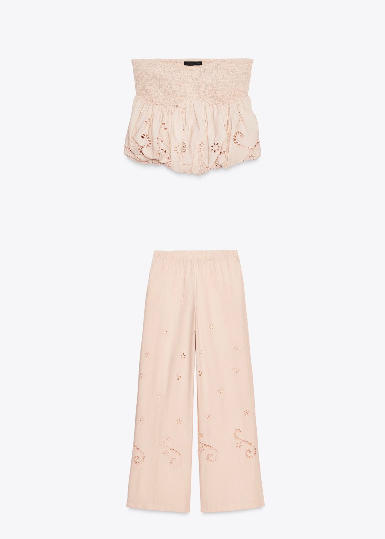 Embroidered Trousers And Top