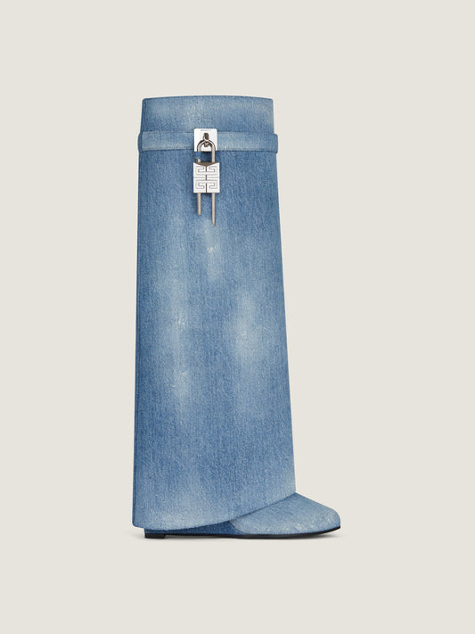 Shark Lock Jeans Boots