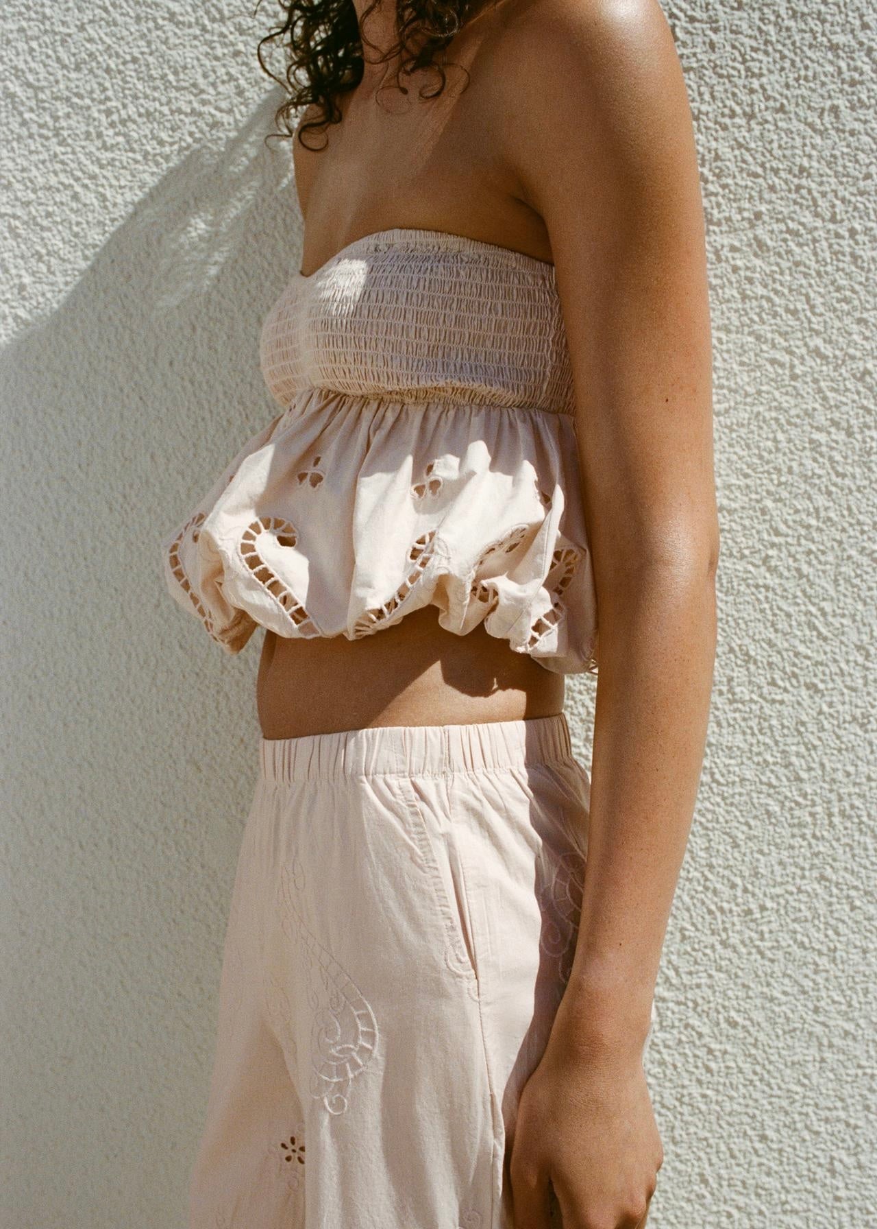 Embroidered Trousers And Top
