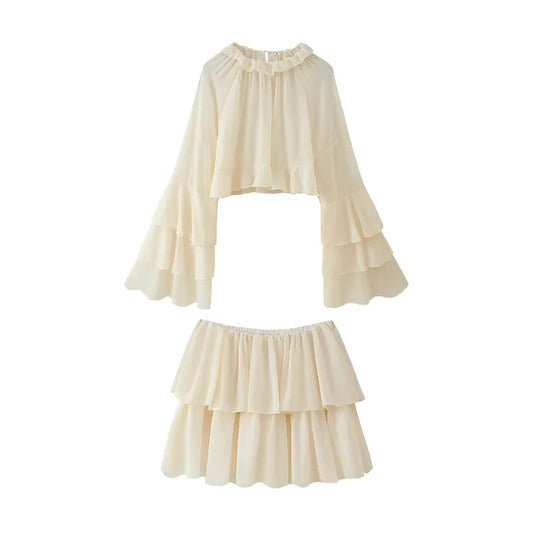 Chiffon Ruffle Dress