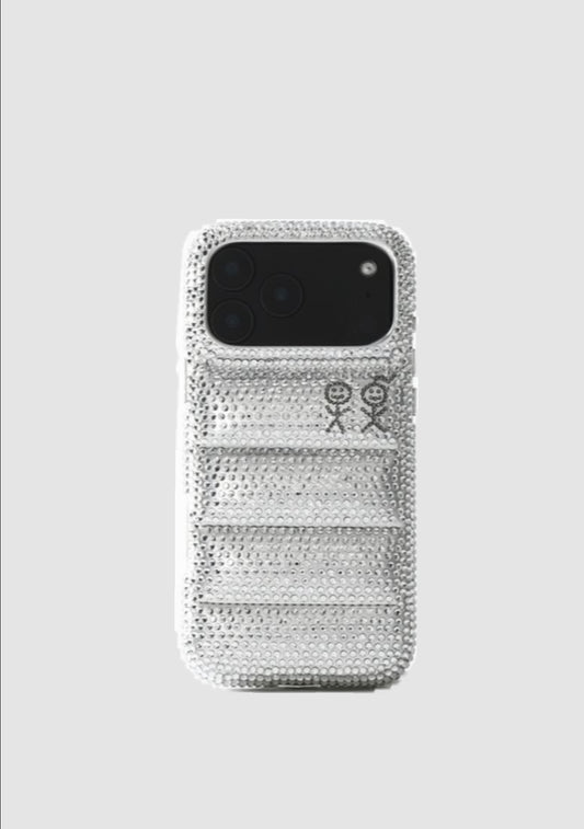 The Puffer Case® - Rhinestones in Silver