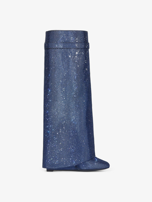 Shark Lock boots with strass