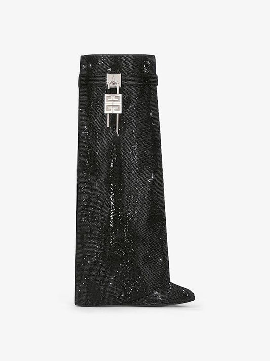 Shark Lock boots with strass
