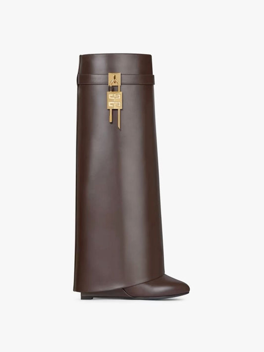 Shark Lock Leather Boots