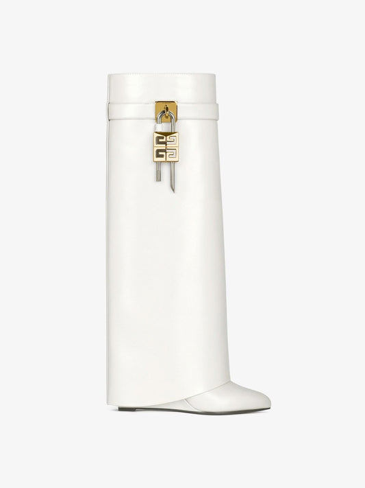 Shark Lock Leather Boots