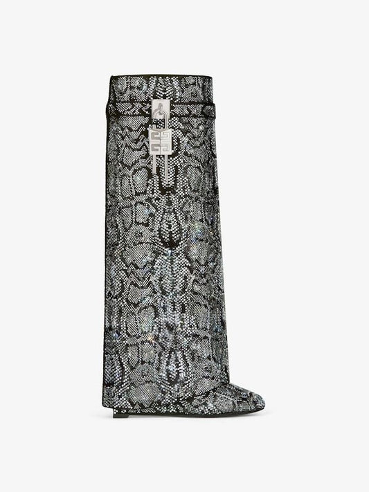 Shark Lock Leather Boots