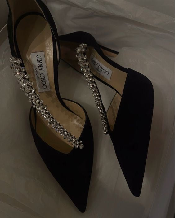 Jimmy Choo Bee embellished suede pumps