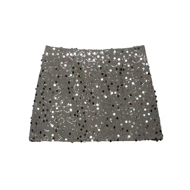 Knotted Sequined Skirt