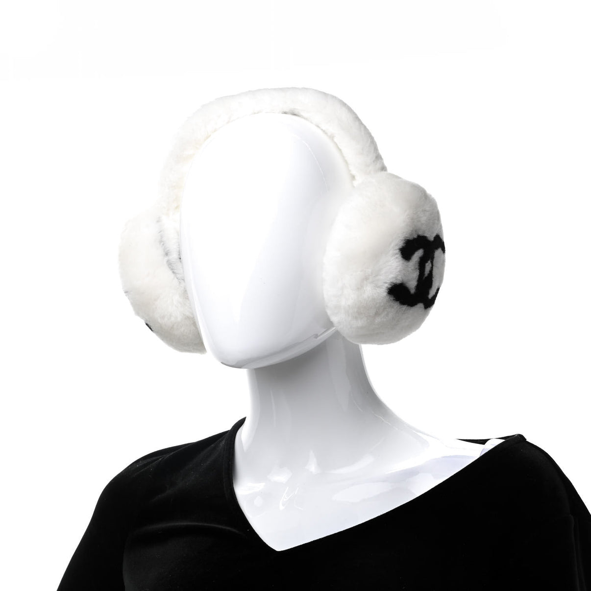 CHANEL Shearling CC Earmuffs