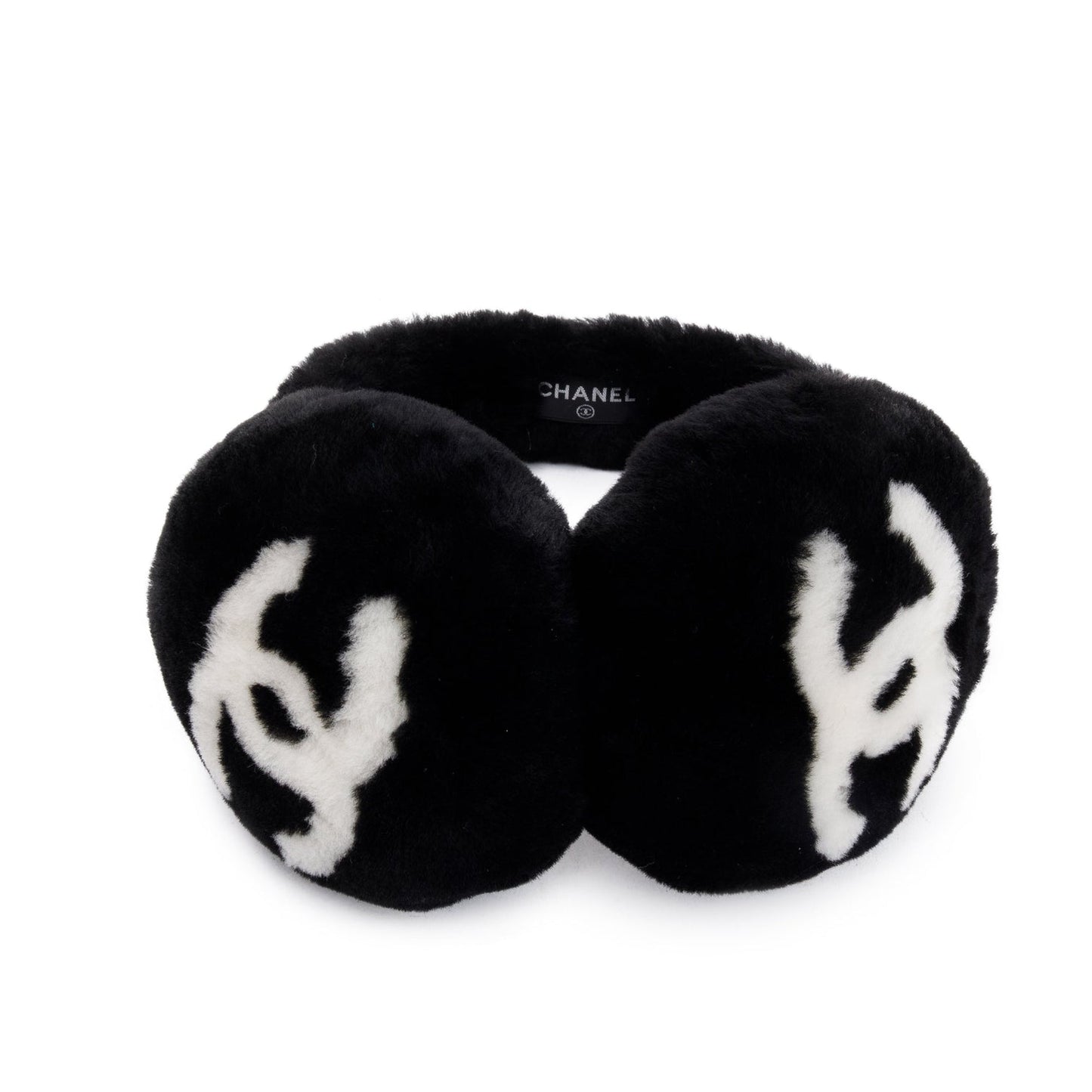 CHANEL Shearling CC Earmuffs