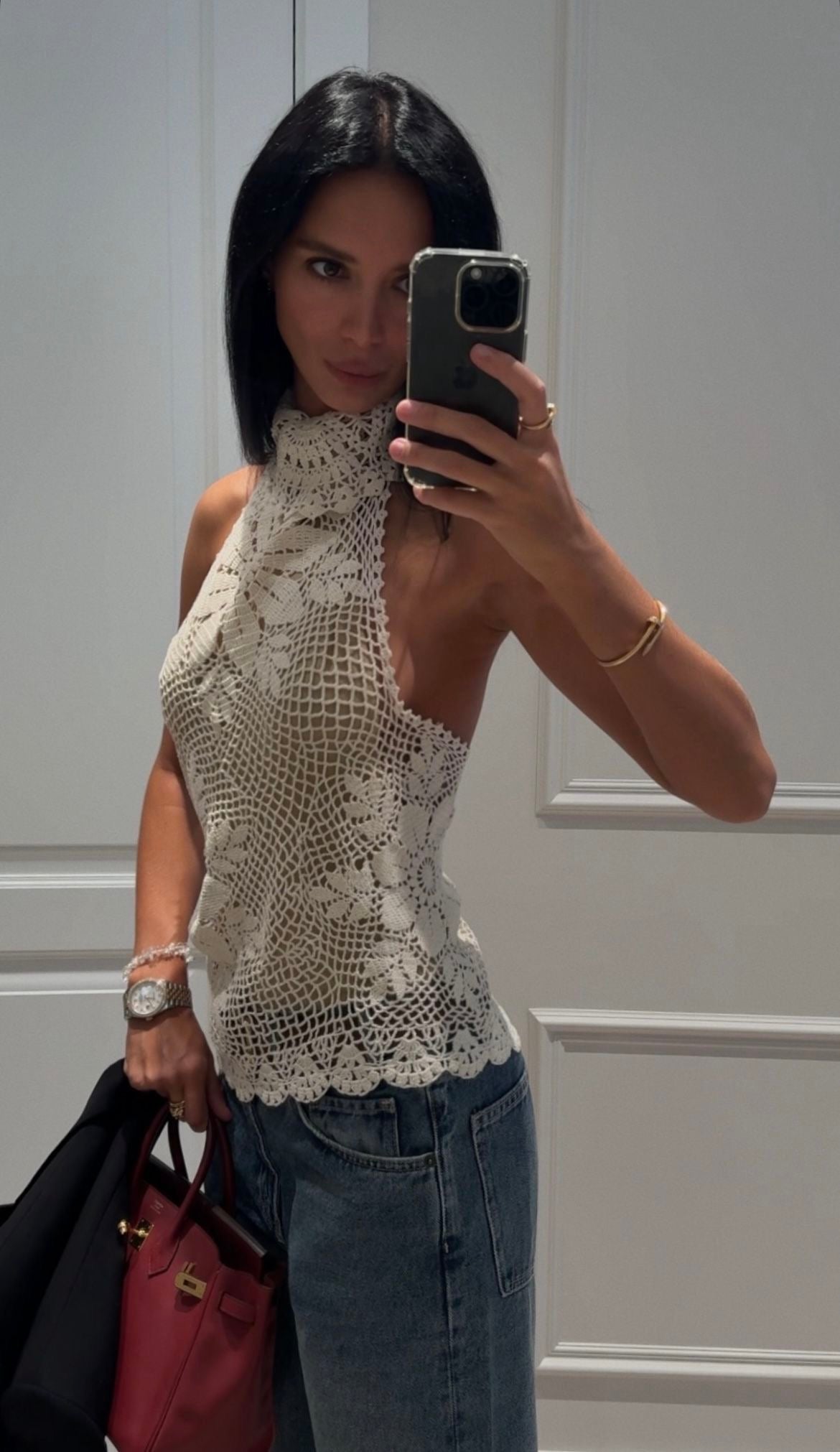 Lace crochet top