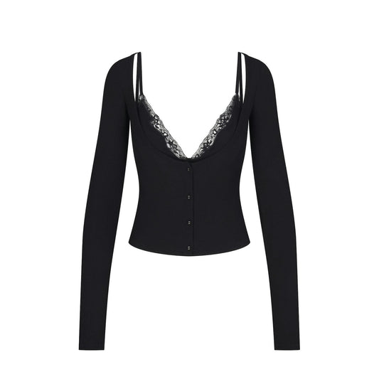 Skims Long Sleeve Top With Bralette