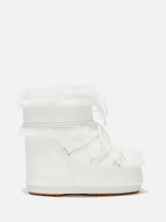 Faux Fur White Boots