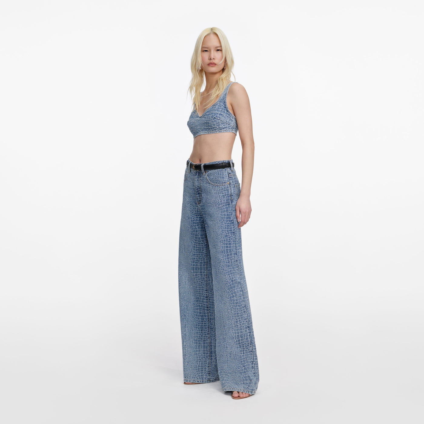 Croc Effect Jeans